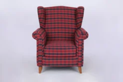 Polstersessel Loretta, ca. 86 x 81 x 105 cm – Rot Kariert