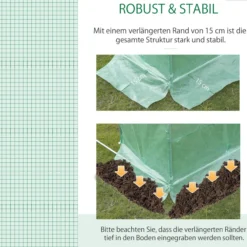 Polyethylenfolie 3x2x2m Ersatzfolie mit 6 Fenster für Folientunnel