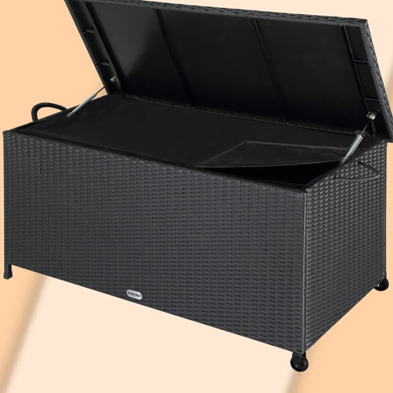 Polyrattan Auflagenbox - Schwarz