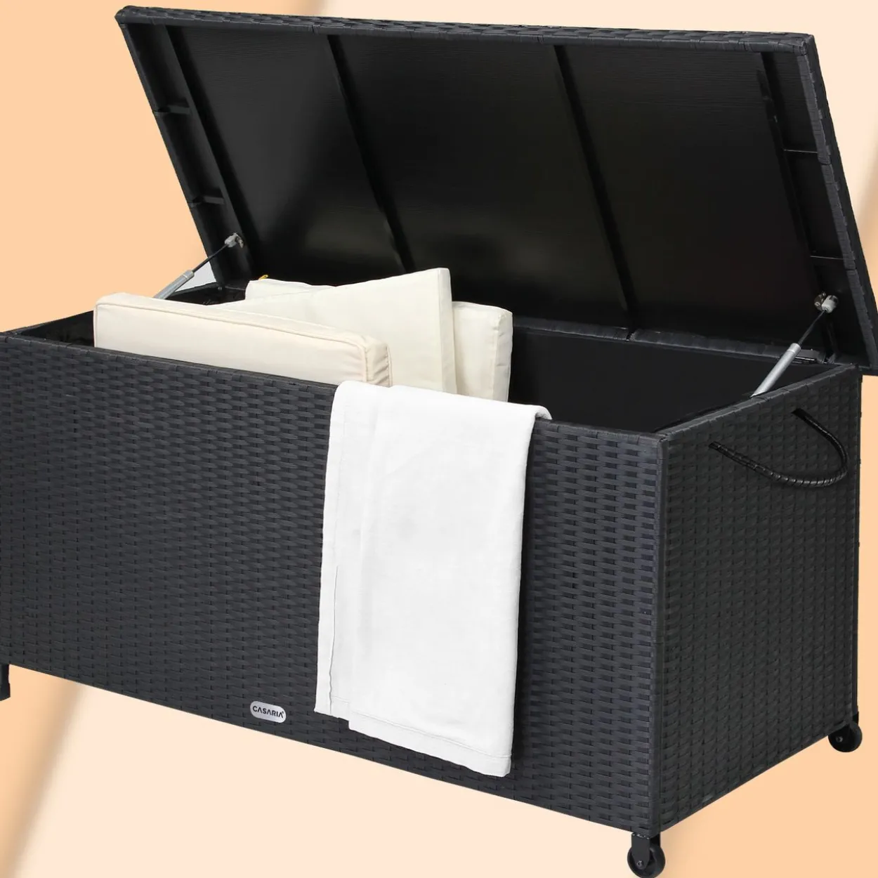 Polyrattan Auflagenbox - Schwarz