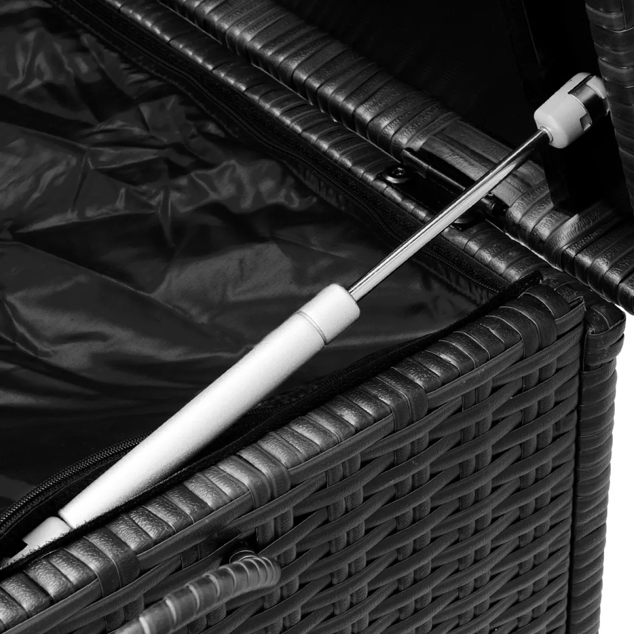 Polyrattan Auflagenbox - Schwarz