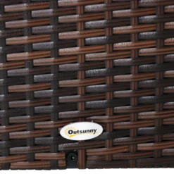 Polyrattan Gartensofa 2 Sitzer Loungesofa Gartenliege klappbar Braun