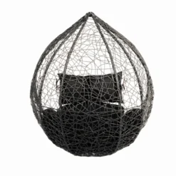 Polyrattan Hängesessel CIELO - Schwarz nur Korb
