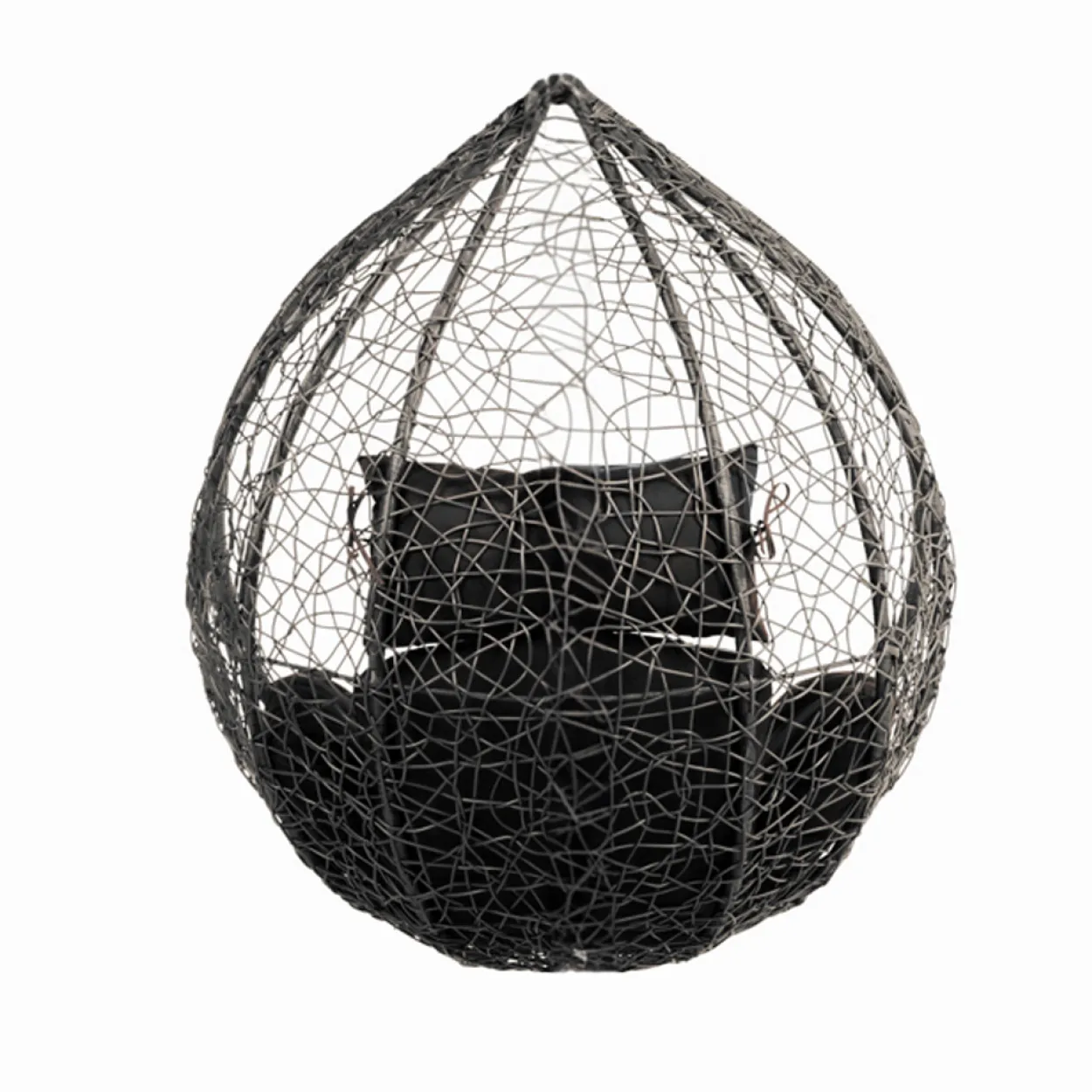 Polyrattan Hängesessel CIELO - Schwarz nur Korb
