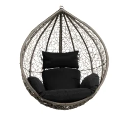 Polyrattan Hängesessel CIELO - Schwarz nur Korb