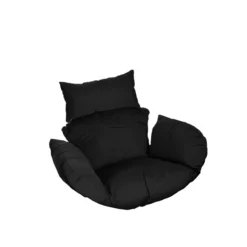 Polyrattan Hängesessel CIELO - Schwarz nur Kissen