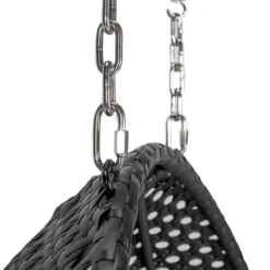 Polyrattan Hängesessel TWIN DELUXE - Schwarz