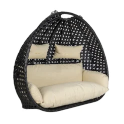 Polyrattan Hängesessel TWIN DELUXE - Schwarz