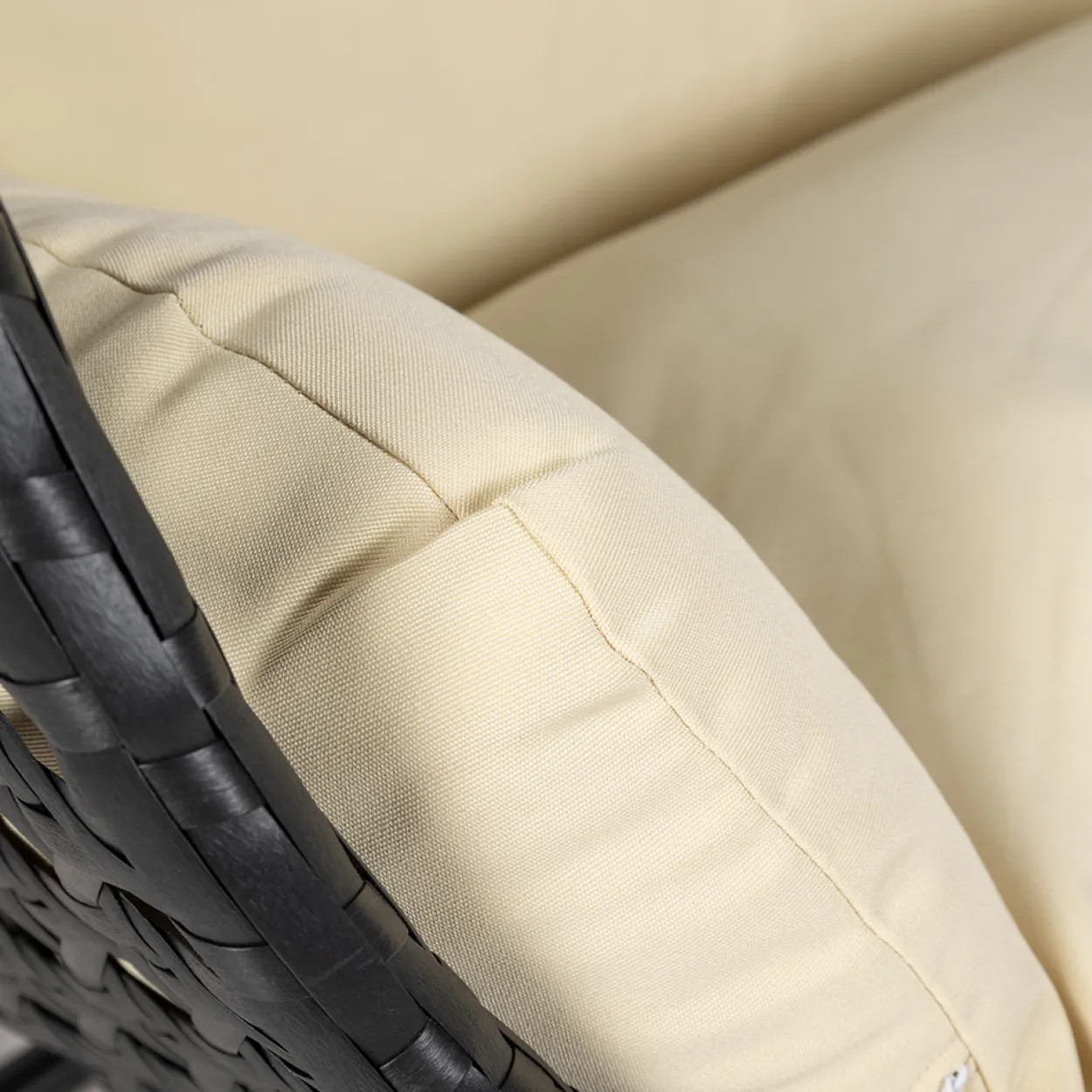 Polyrattan Hängesessel TWIN DELUXE - Schwarz
