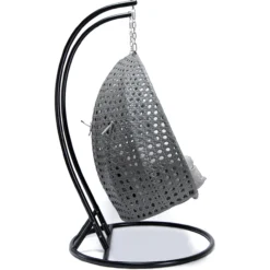 Polyrattan Hängesessel TWIN grau - inkl. Regenabdeckung