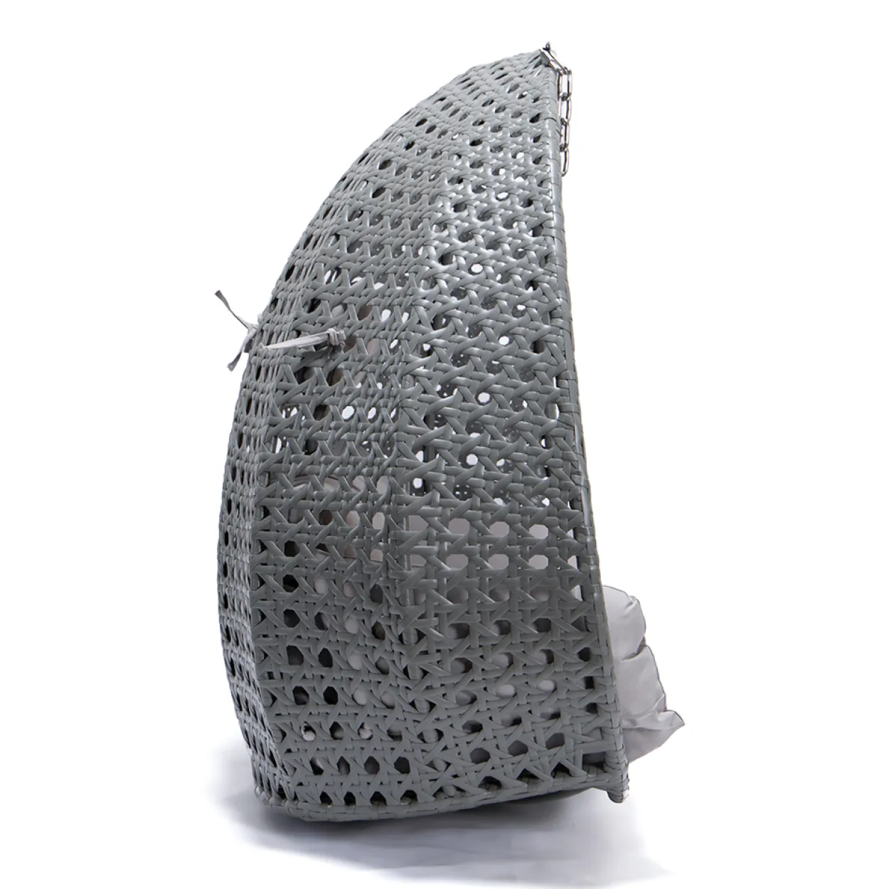 Polyrattan Hängesessel TWIN grau - Korb + Kissen
