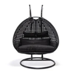 Polyrattan Hängesessel TWIN - Schwarz