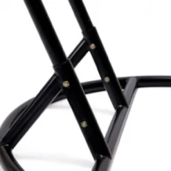 Polyrattan Hängesessel TWIN - Schwarz mit Regenabdeckung