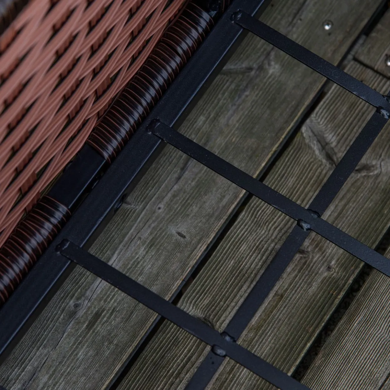 Poly Rattan Hochbeet mit Rollen Pflanzkasten mit Abflusslöchern Braun