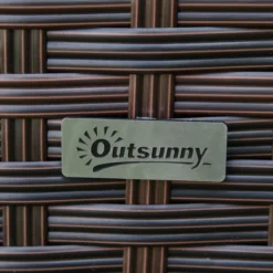 Poly Rattan Hochbeet mit Rollen Pflanzkasten mit Abflusslöchern Braun