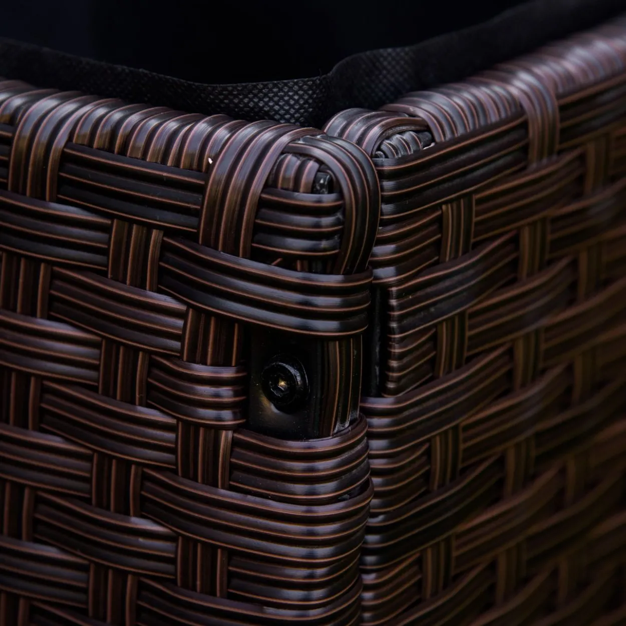 Poly Rattan Hochbeet mit Rollen Pflanzkasten mit Abflusslöchern Braun