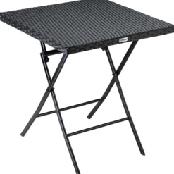 Polyrattan Klapptisch 73x63x63cm schwarz