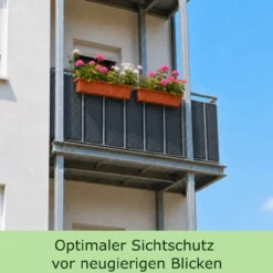 Polyrattan Sichtschutz Balkon 500 x 90 cm