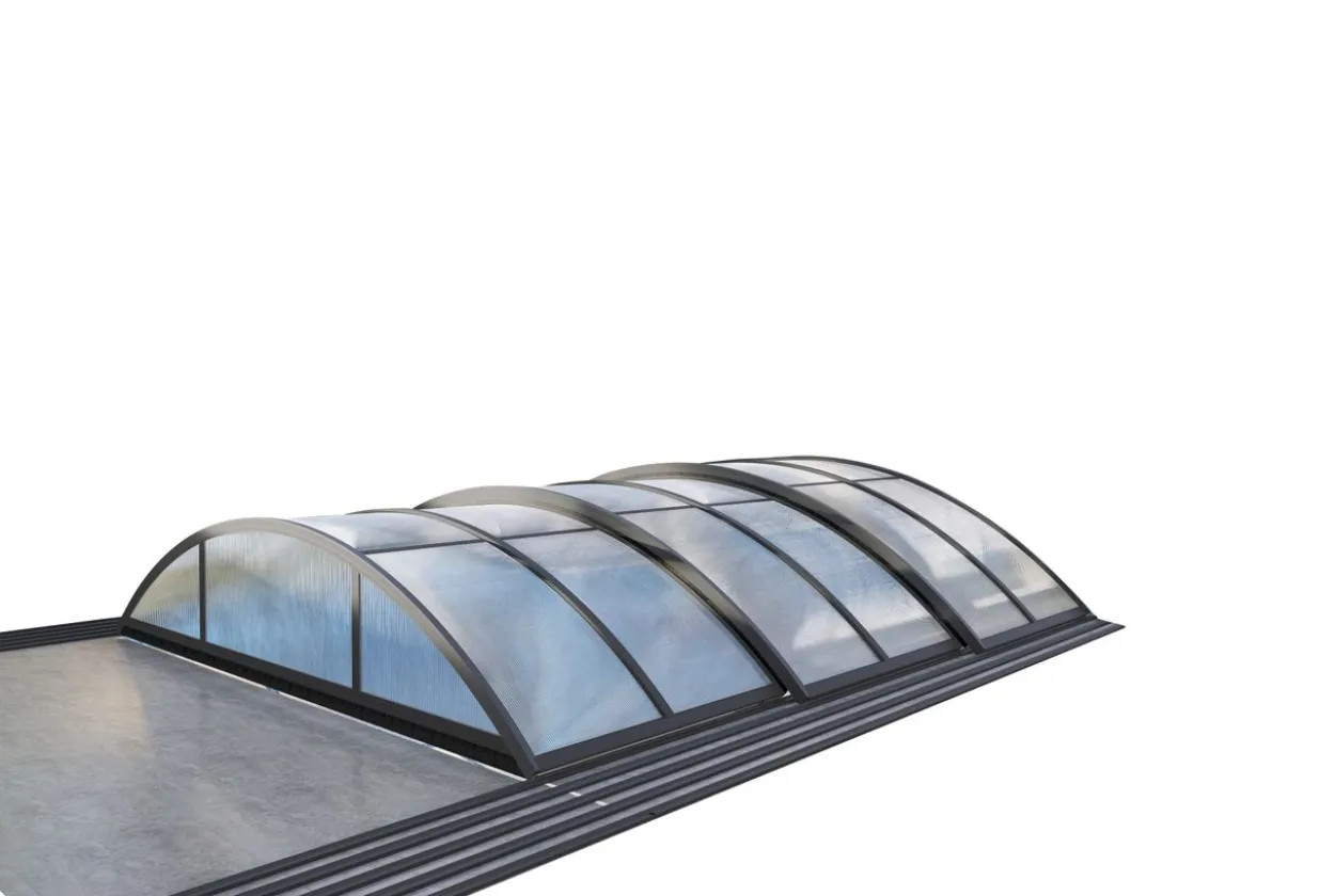 Poolüberdachung "Adèle" aus Aluminium, ca. 8,15 x 4,10 x 1,02 m