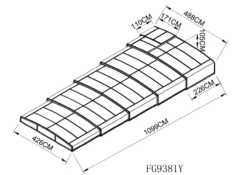 Poolüberdachung "Aqualina" aus Aluminium, ca. 10,99 x 4,26 x 1,05 m