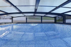 Poolüberdachung "Aqualina" aus Aluminium, ca. 6,63 x 4,26 x 0,92 m