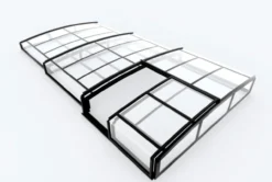 Poolüberdachung "Aqualina" aus Aluminium, ca. 6,63 x 3,26 x 0,8 m