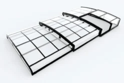Poolüberdachung "Aqualina" aus Aluminium, ca. 6,63 x 3,26 x 0,8 m