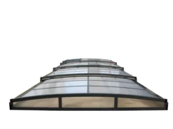 Poolüberdachung "Aqualina" aus Aluminium, ca. 8,81 x 4,26 x 0,92 m