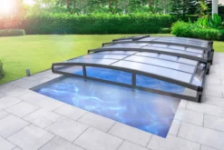 Poolüberdachung "Pollensa" aus Aluminium, ca. 6,63 x 4,57 x 0,8 m