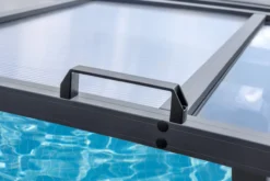 Poolüberdachung "Pollensa" aus Aluminium, ca. 6,63 x 4,57 x 0,8 m