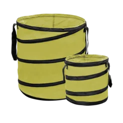 Pop-Up Gartenabfallsäcke aus Polyester-Gewebe, 15L / 85L, 2er-Set - Olive