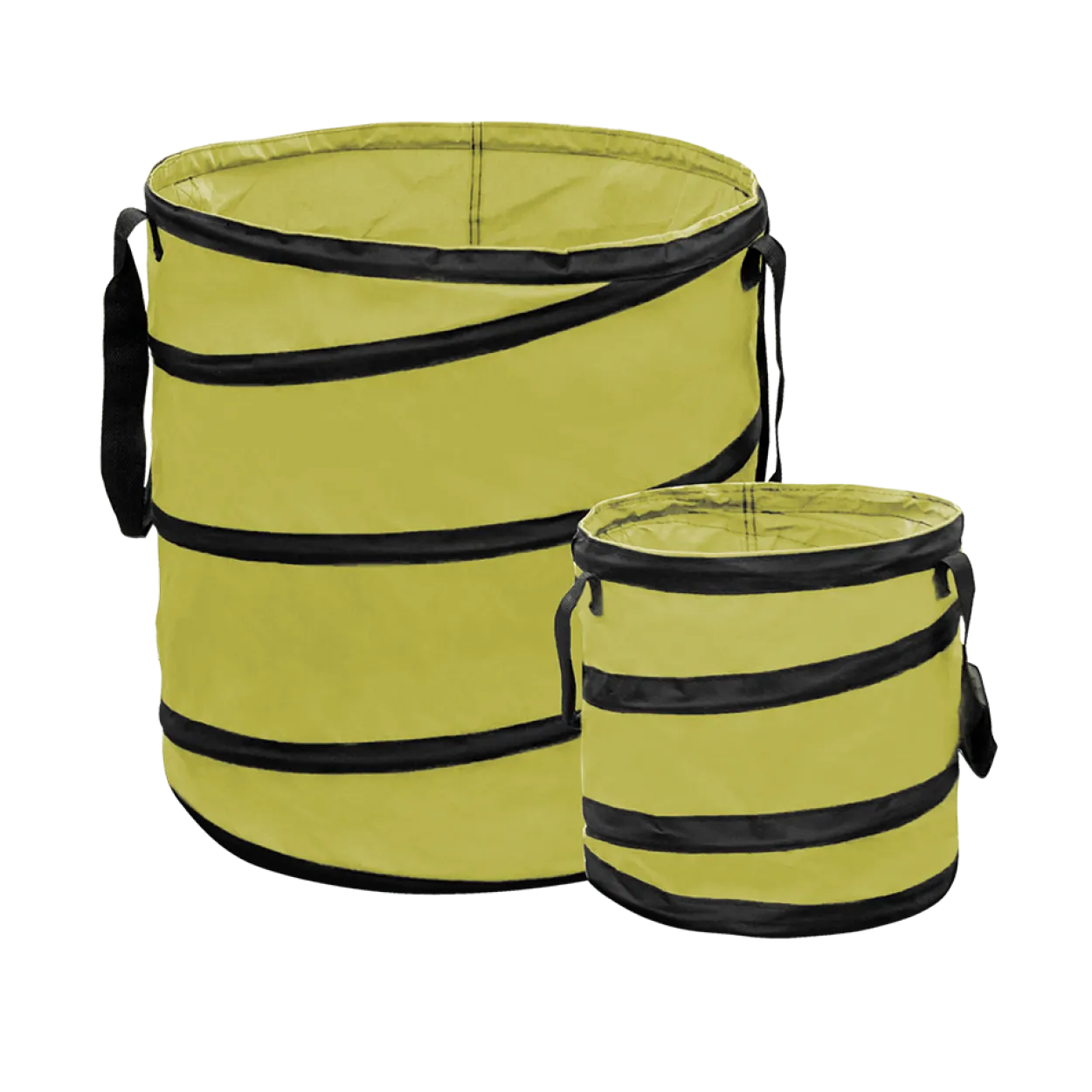 Pop-Up Gartenabfallsäcke aus Polyester-Gewebe, 15L / 85L, 2er-Set - Olive