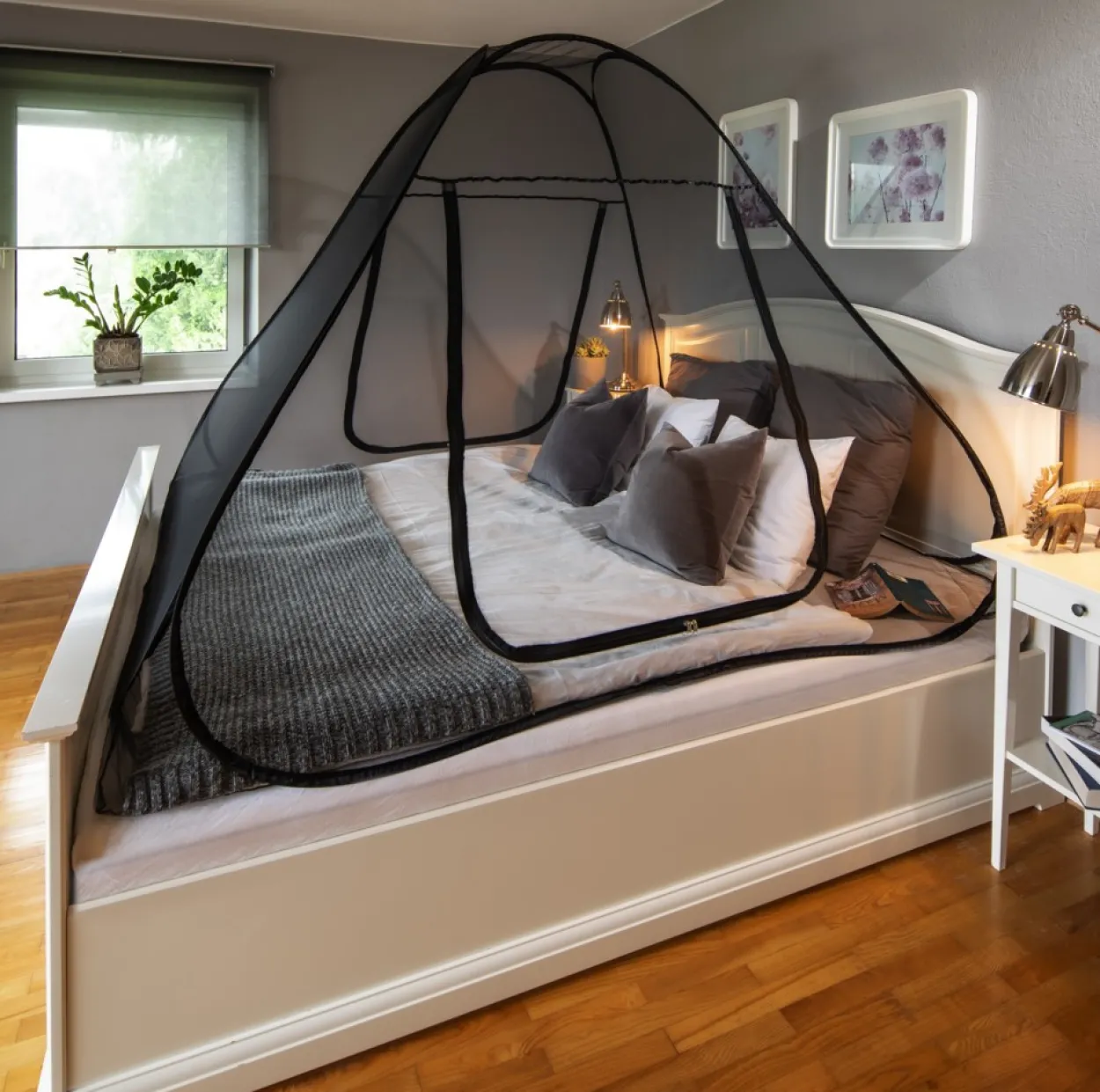 Pop-Up Mosquitonetz 160x220cm Anthrazit