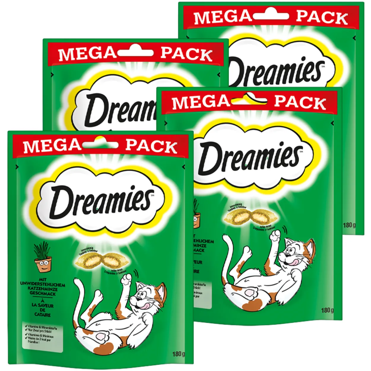 Portionsbeutel Mega Pack mit Katzenminze Geschmack 180g