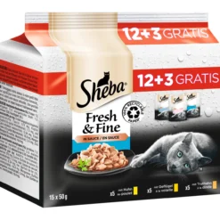 Portionsbeutel-Multipack "Fresh & Fine" in Sauce 12 x 50g + 3 x 50g - 6er Set