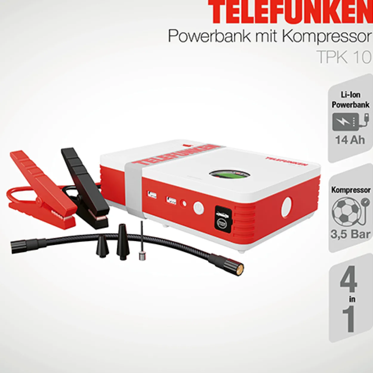 Powerbank mit Kompressor TPK 10