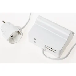 Power Electric Tischsteckdose mit Handyhalterung - 4x USB-A