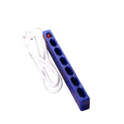 Powertec 6-fach Euro-Steckdose - Blau