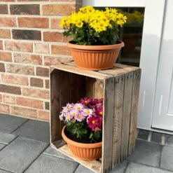 Powertec Garden Pflanztopf "Lucca" - 2er-Set , Kunststoff , ca. 5,5 Liter - rund - Terrakotta