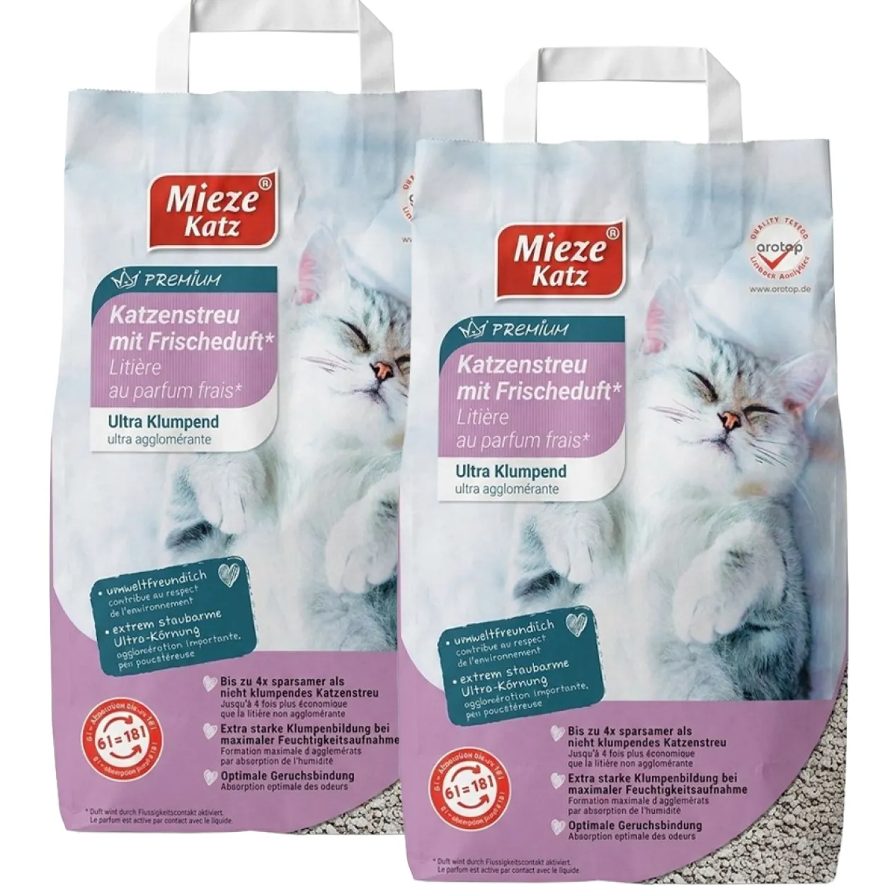 Premium Katzenstreu mit Frischeduft 6L