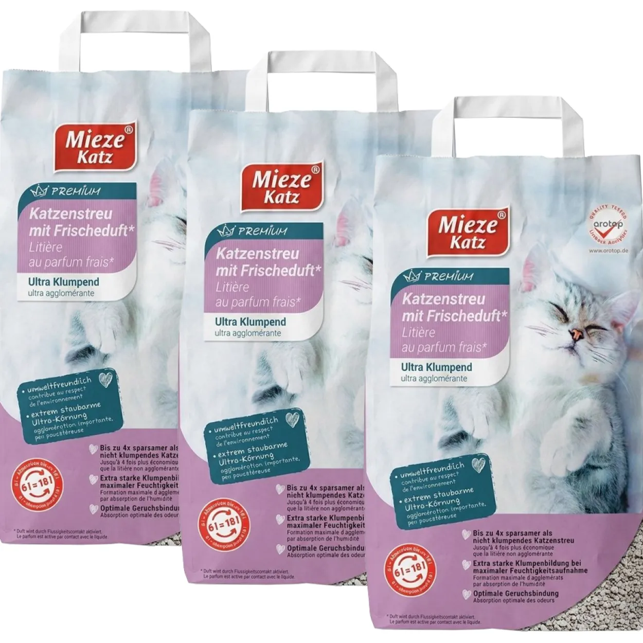 Premium Katzenstreu mit Frischeduft 6L