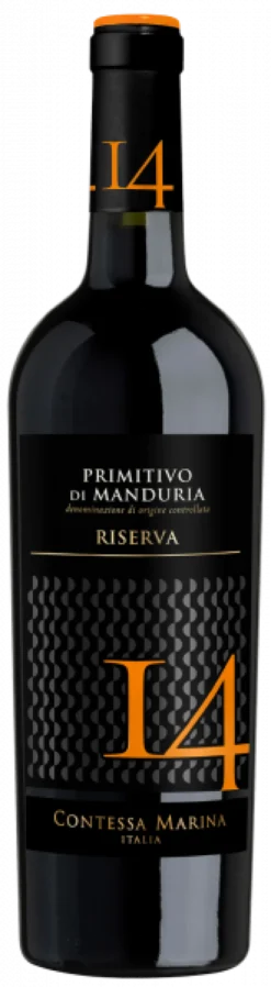 Primitivo di Manduria DOC Riserva 14 Contessa Marina Italien halbtrocken - 6er Karton