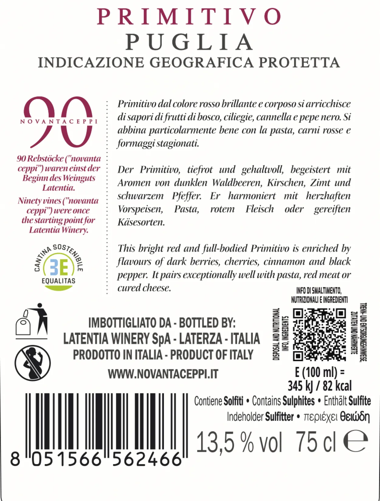PRIMITIVO PUGLIA IGT 0,75 l