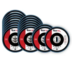 Profi-Fächerscheiben BLAU 125mm INOX Lamellenscheiben Schleifscheiben 20er Pack MIX-Set