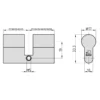 Profil-Blindzylinder - BZ 100 45/45 mm