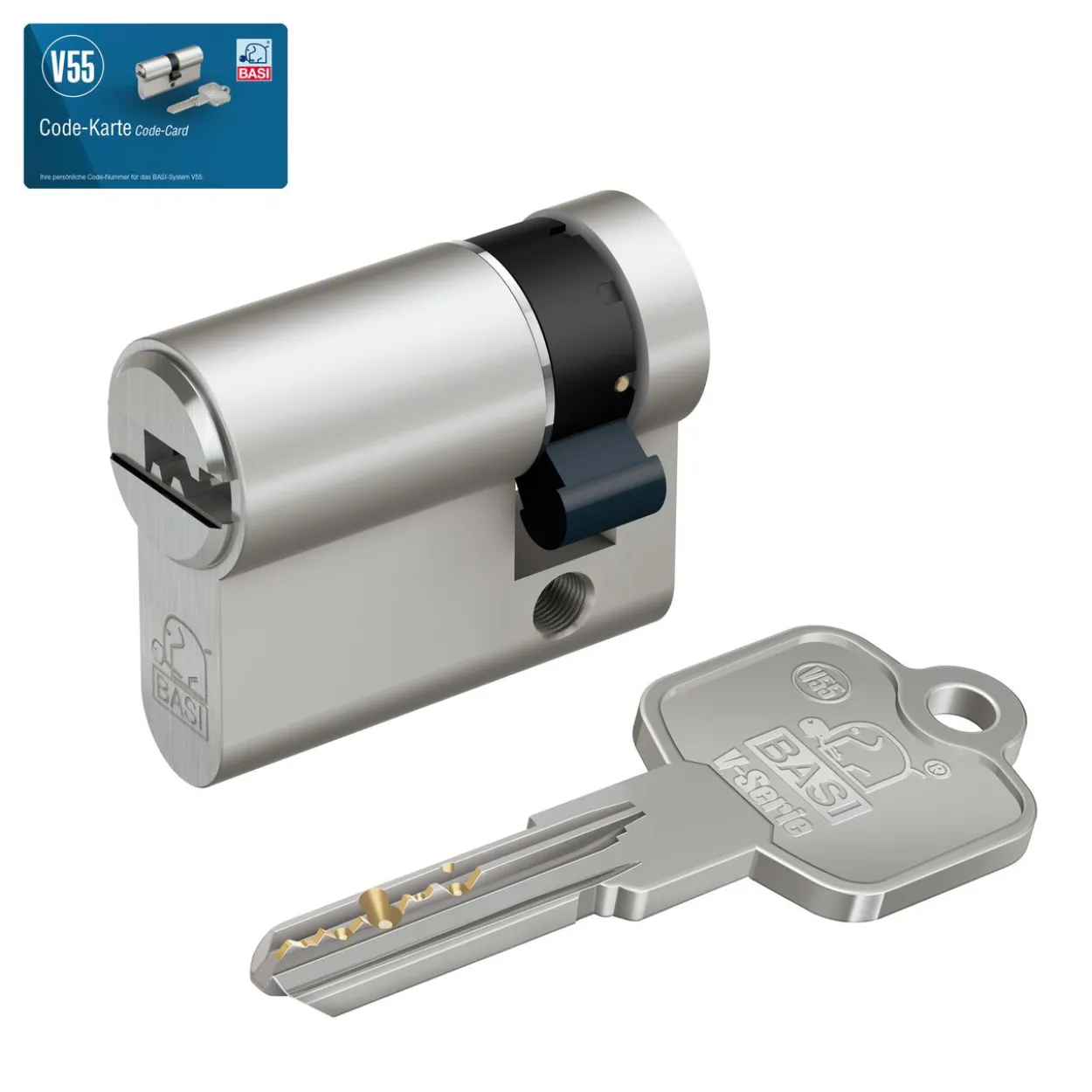 Profil-Halbzylinder - V55 10/30 mm - Verschiedenschließend