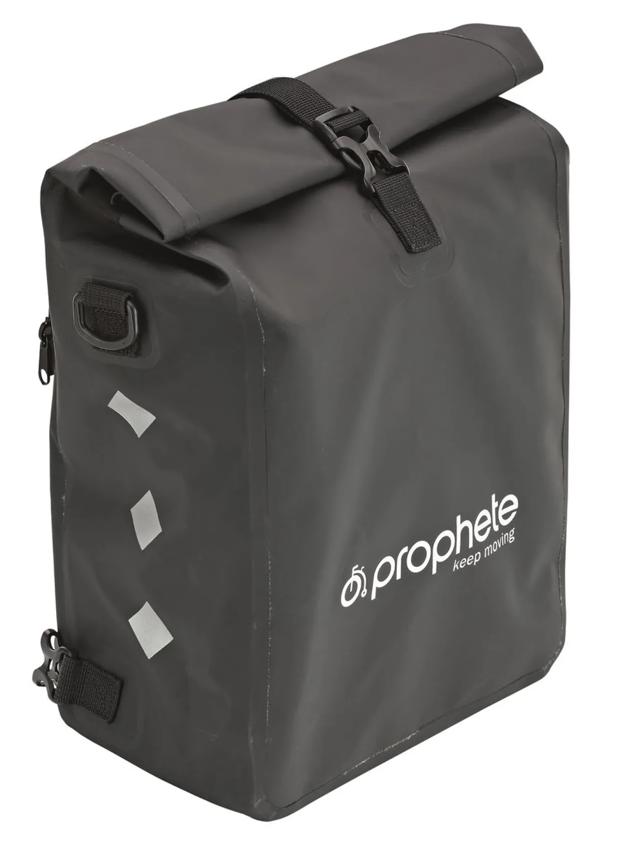 Prophete Seitenpacktasche/Rucksack, 100 % wasserdicht, reflektierende Elemente
