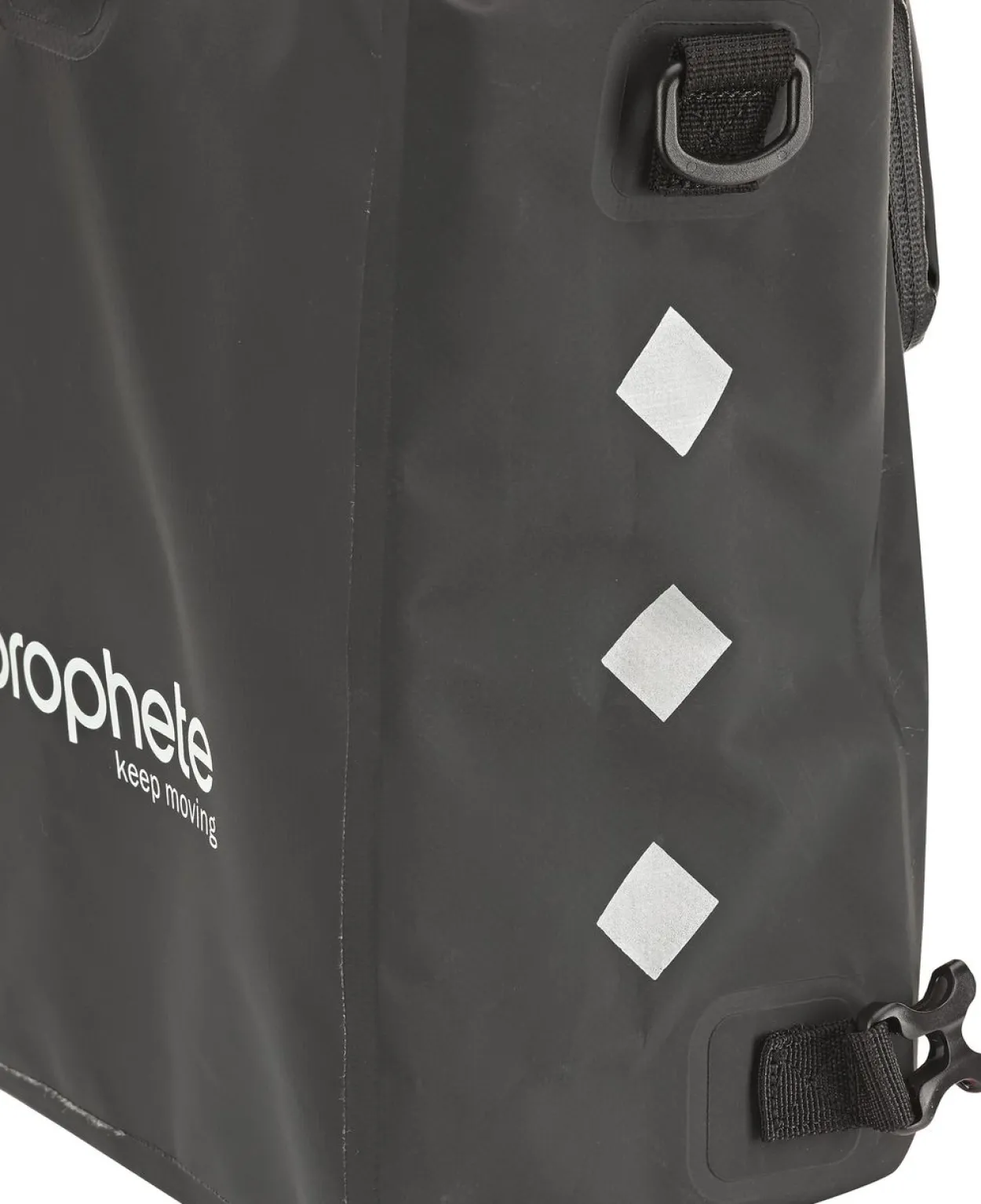Prophete Seitenpacktasche/Rucksack, 100 % wasserdicht, reflektierende Elemente