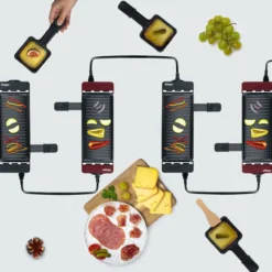 Raclette -Grill TIK12 für 2 Personen Schwarz