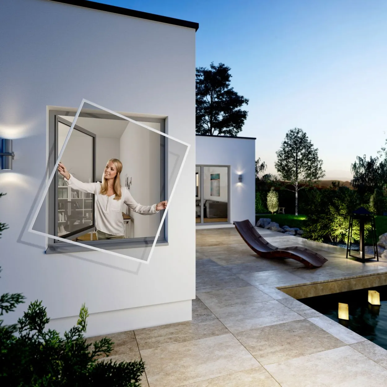 Rahmen Fenster Flexi Fit 100x120 Weiß